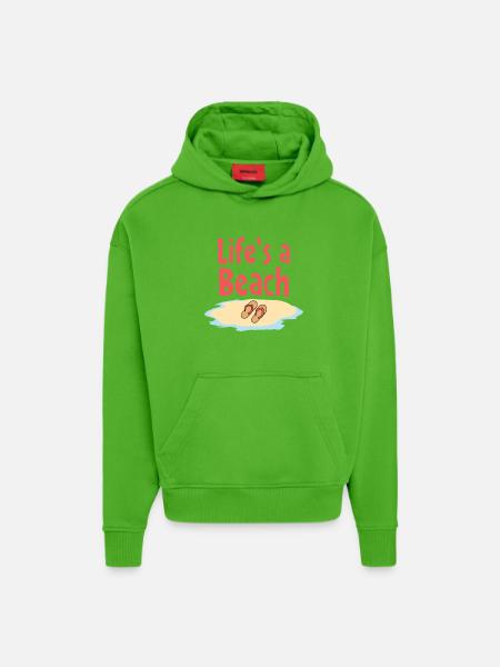 Life's a Beach Flip-Flops - Hoodie- made by SPREAD  - Apple Neon