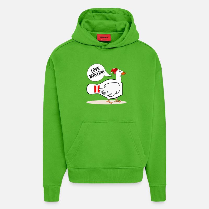Liebe Bowling Gans - Hoodie- made by SPREAD  - Apple Neon