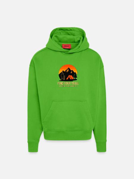Find Your Trail – Sunset Mountain Hike - Hoodie- made by SPREAD - Apple Neon