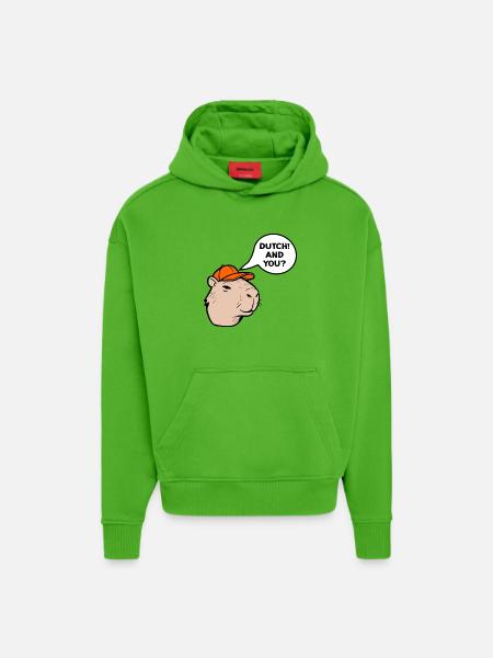 Dutch Capybara - Hoodie- made by SPREAD - Apple Neon