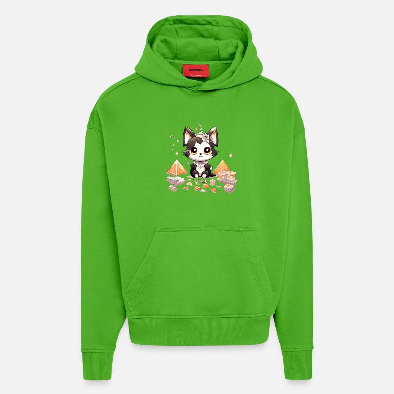 Chibi-Hundewelpe Diamantenschatz - Hoodie- made by SPREAD  - Apple Neon
