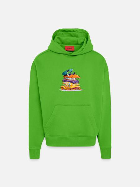 Bunter MonsterStack Sandwich - Hoodie- made by SPREAD  - Apple Neon