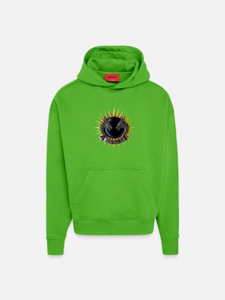 Sibi-Rex-es-Dragon-Crest - Hoodie- made by SPREAD  - Apple Neon