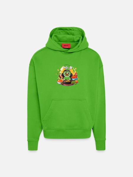 Kitchen Penguin Culinary Art - Hoodie- made by SPREAD - Apple Neon