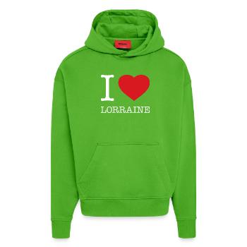 I LOVE LORRAINE Lothringen - Hoodie- made by SPREAD  - Apple Neon - Vorne