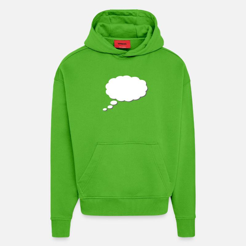 Thought Cloud, Thinkbubble. To personalize - Hoodie- made by SPREAD  - Apple Neon