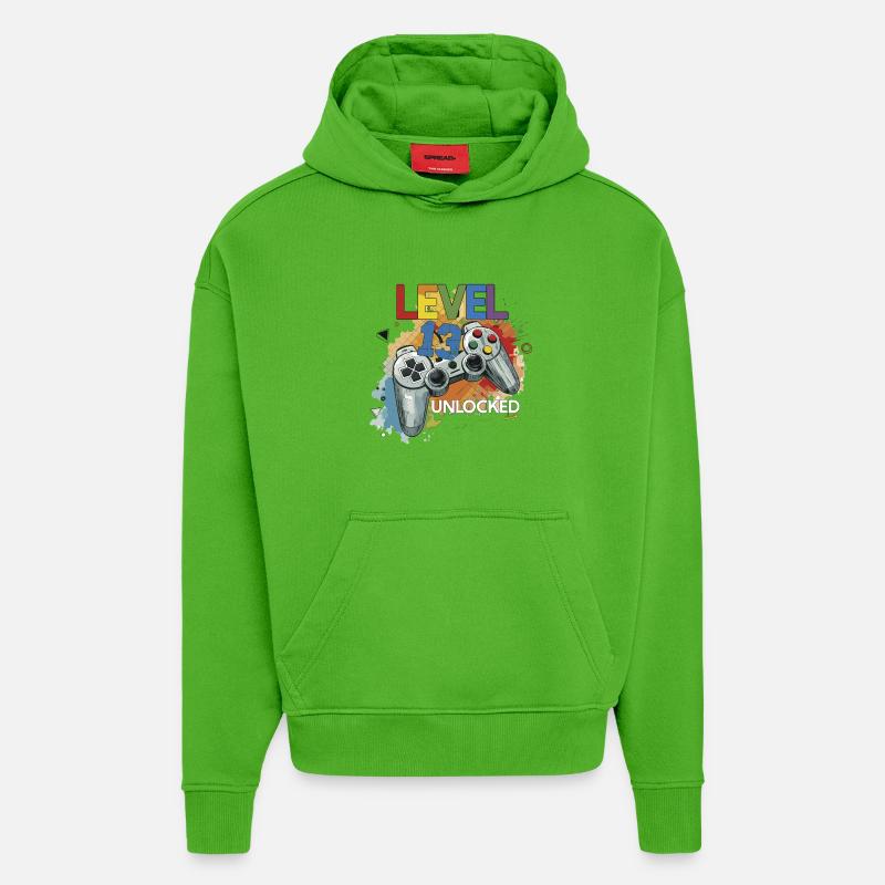 Level 13 Freigeschaltet Controller Graffiti Geburt - Hoodie- made by SPREAD  - Apple Neon