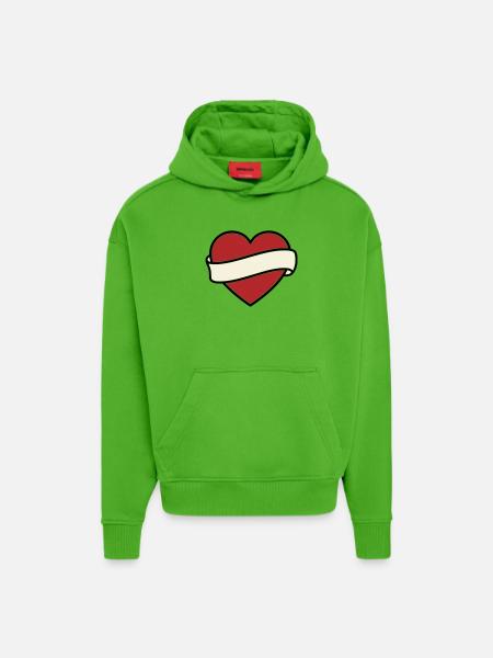 Tattoo Heart Banner Scroll Vector - Hoodie- made by SPREAD  - Apple Neon