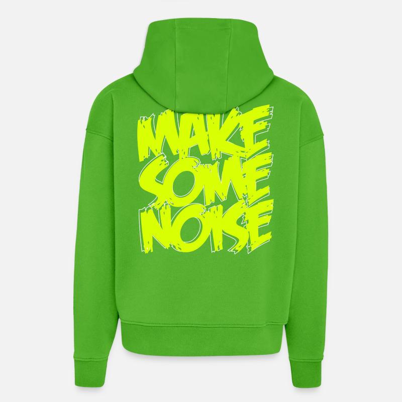 FAITES DU BRUIT - Sweat à capuche bio épais oversize fabriqué en UE - Apple Neon
