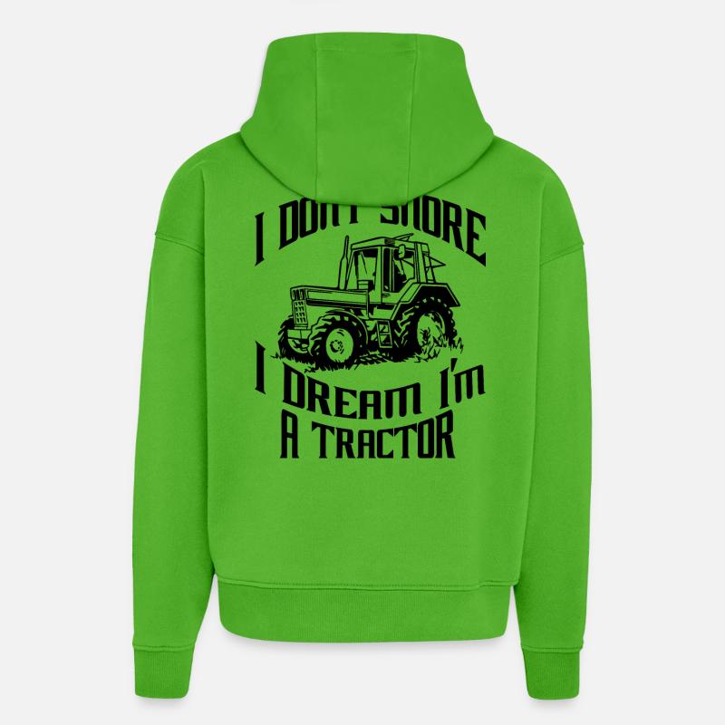 Paysans Fun Design unique - Sweat à capuche bio épais oversize fabriqué en UE - Apple Neon