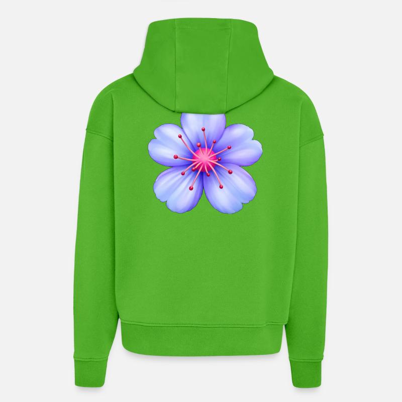 blomma_merch - Sweat à capuche bio épais oversize fabriqué en UE - Apple Neon