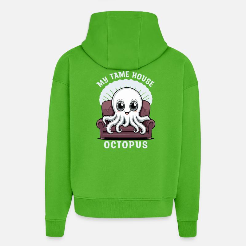 Cute Octopus - Hoodie- made by SPREAD  - Apple Neon