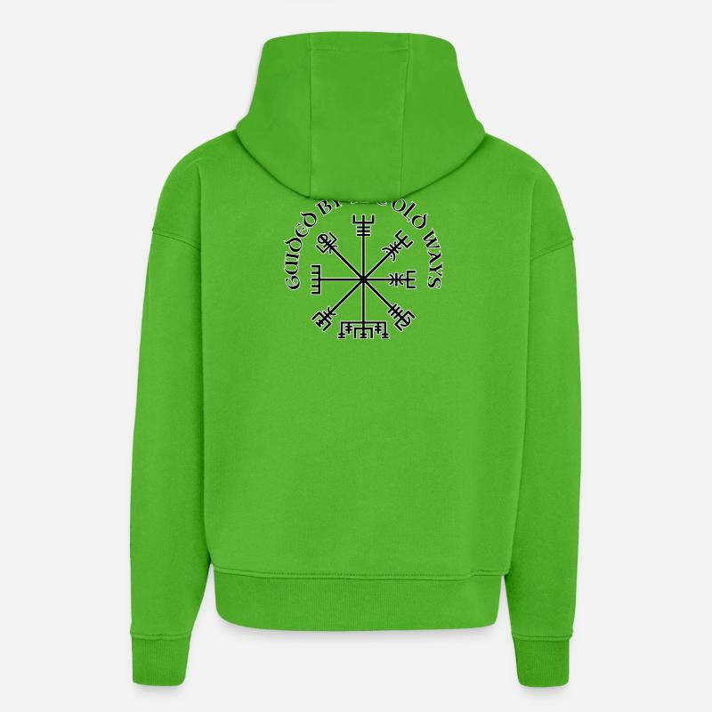 Wikinger-Vegvisir-Kompass - Hoodie- made by SPREAD  - Apple Neon