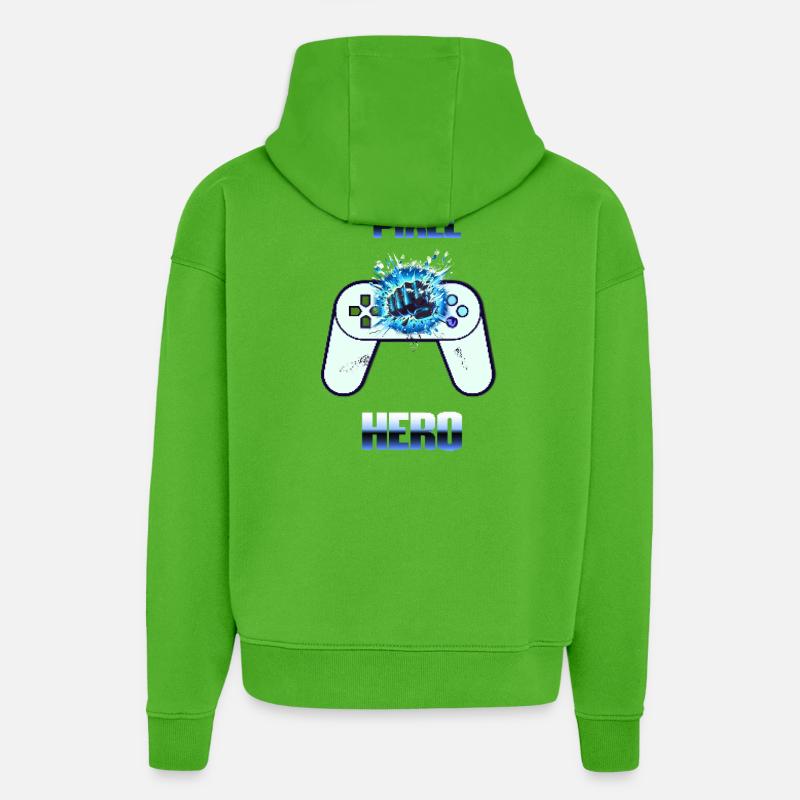 Pixel Hero - Retro Gaming Controller - Hoodie- made by SPREAD  - Apple Neon