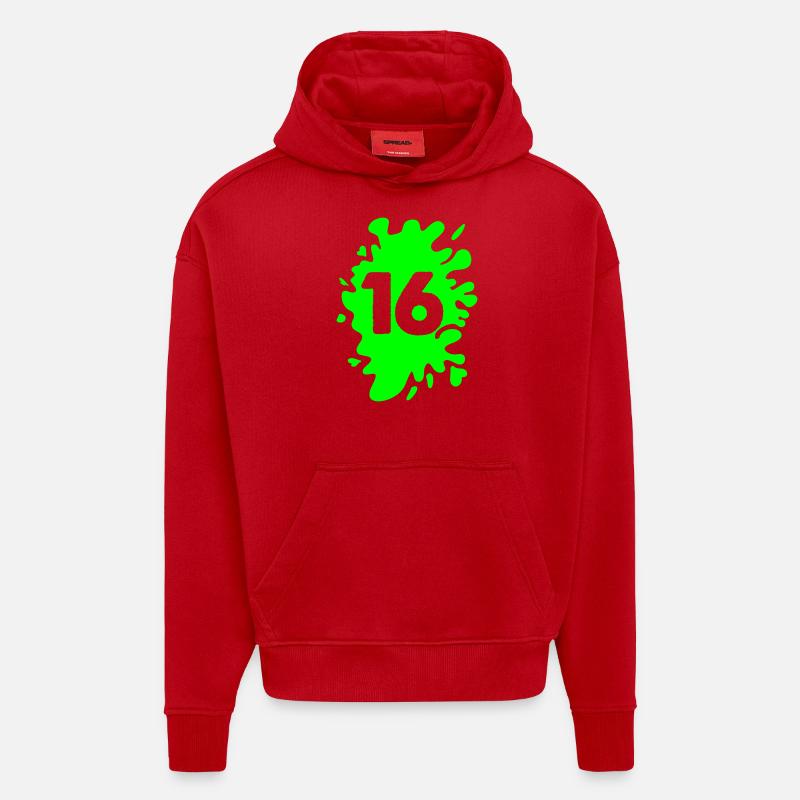 klecks 16 - Hoodie- made by SPREAD  - Rot
