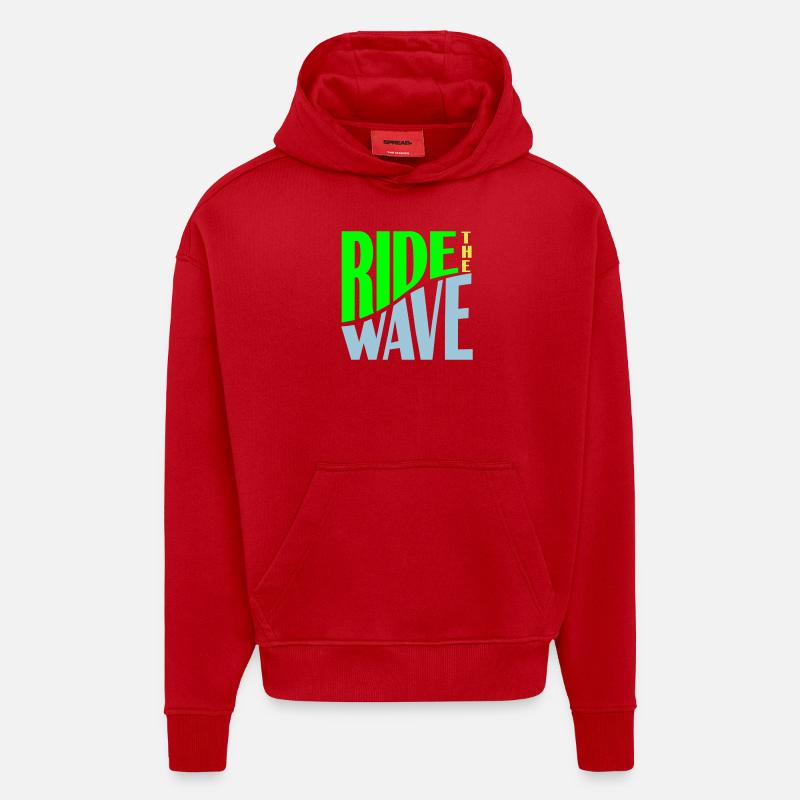 Ride the Wave plotter - Hoodie- made by SPREAD  - red