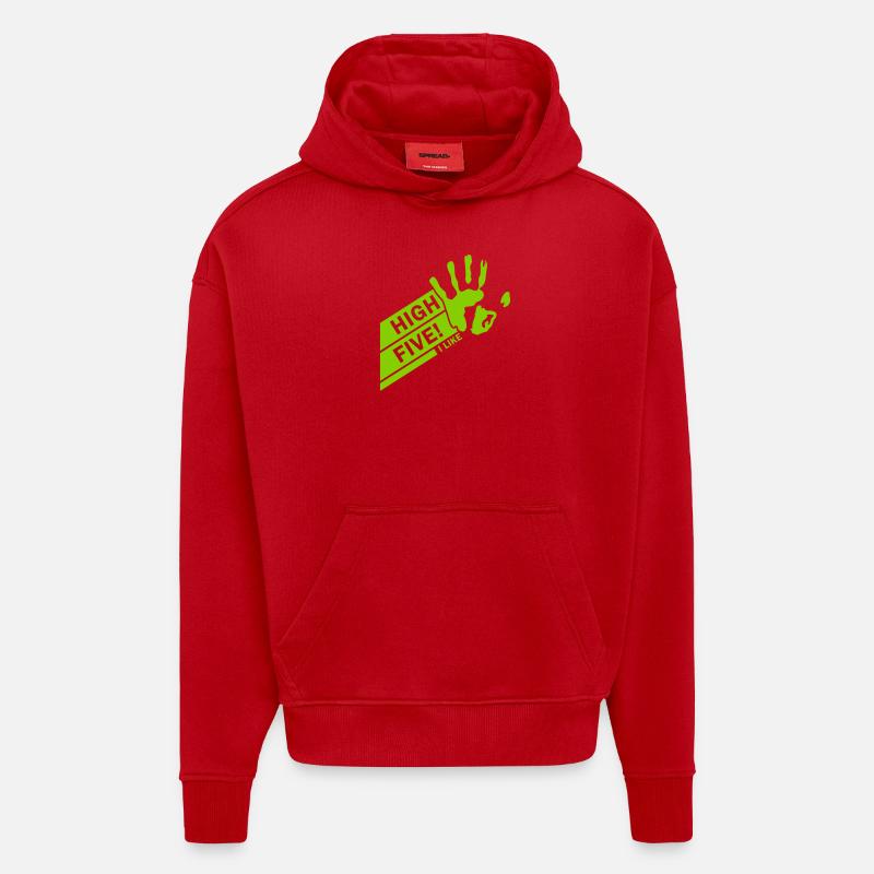 High Five einfarbig - Hoodie- made by SPREAD - Rot