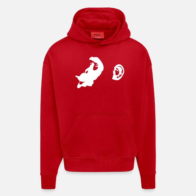 laughing monkey - Hoodie- made by SPREAD  - Rot