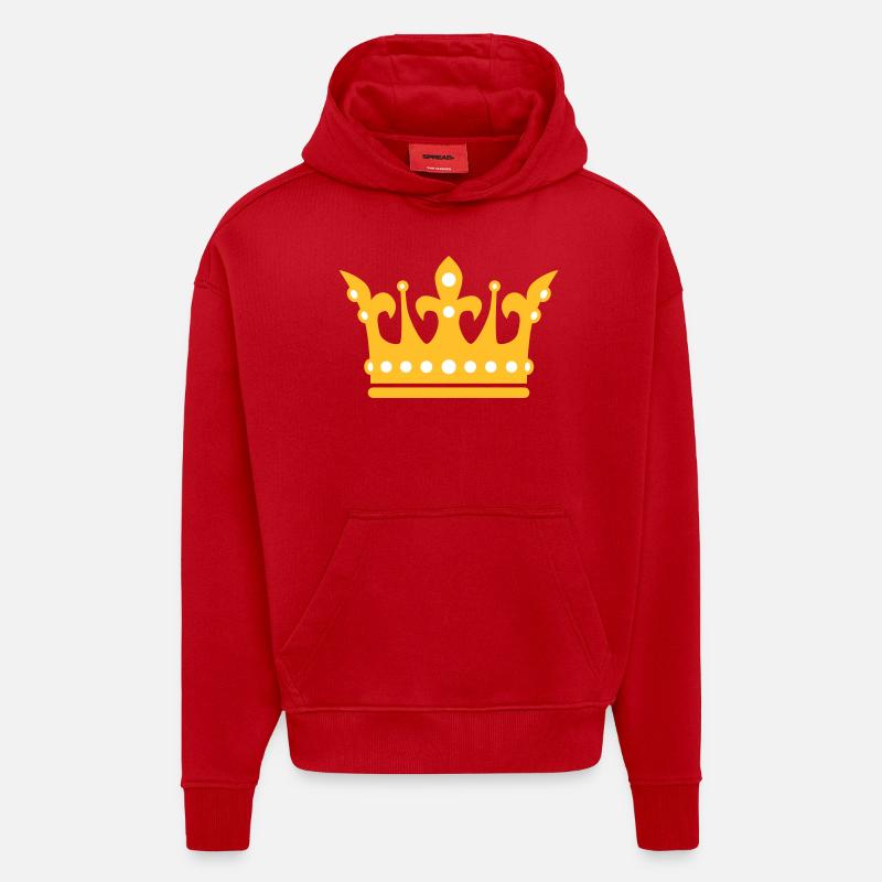 Krone / Crown 2c - Hoodie- made by SPREAD  - Rot