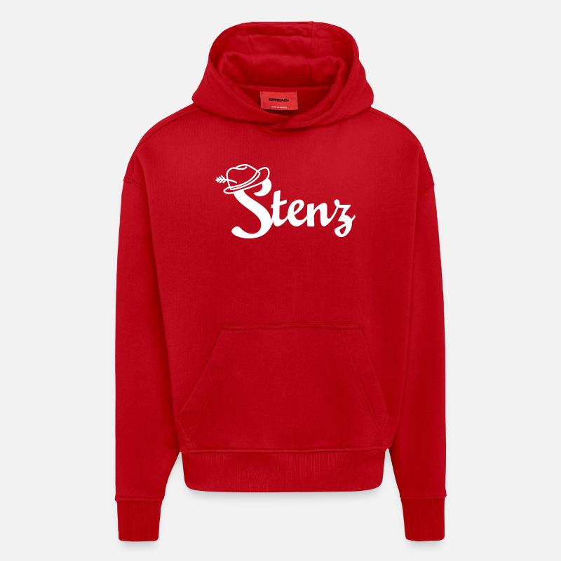 stenz weiss - Hoodie- made by SPREAD  - Rot