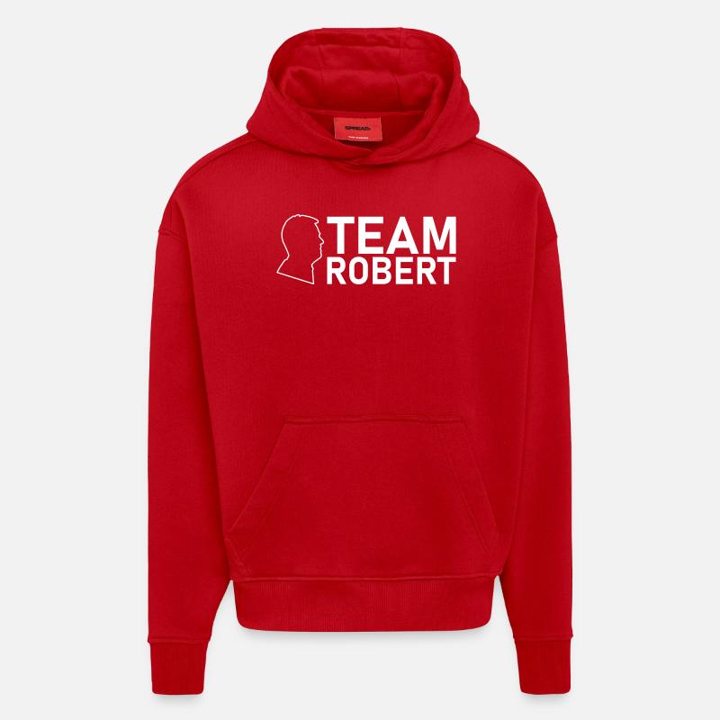 team robert kopf weiss - Hoodie- made by SPREAD  - Rot