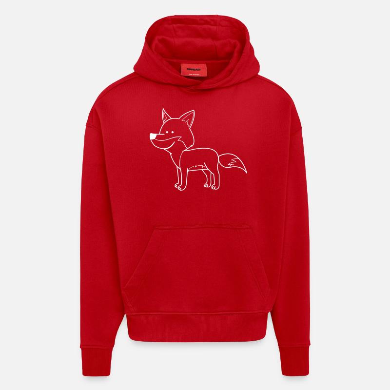 Fox Comic - Hoodie- made by SPREAD  - red