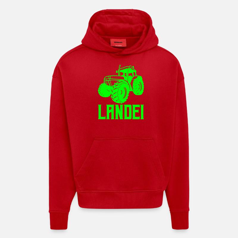 traktor landei 1 - Hoodie- made by SPREAD  - Rot