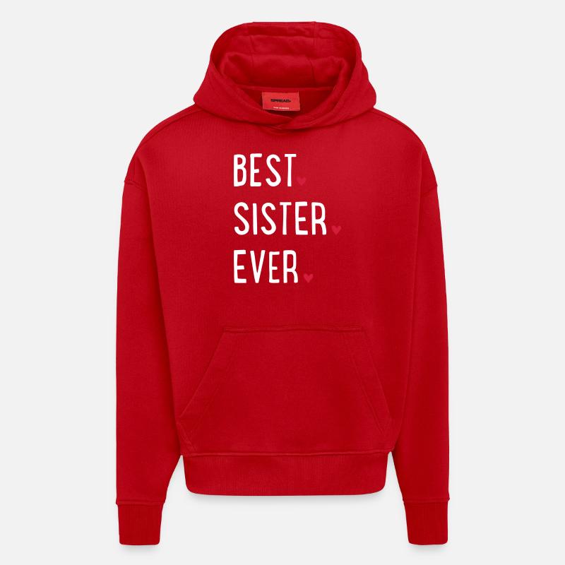 Beste Schwester der Welt - Hoodie- made by SPREAD  - Rot