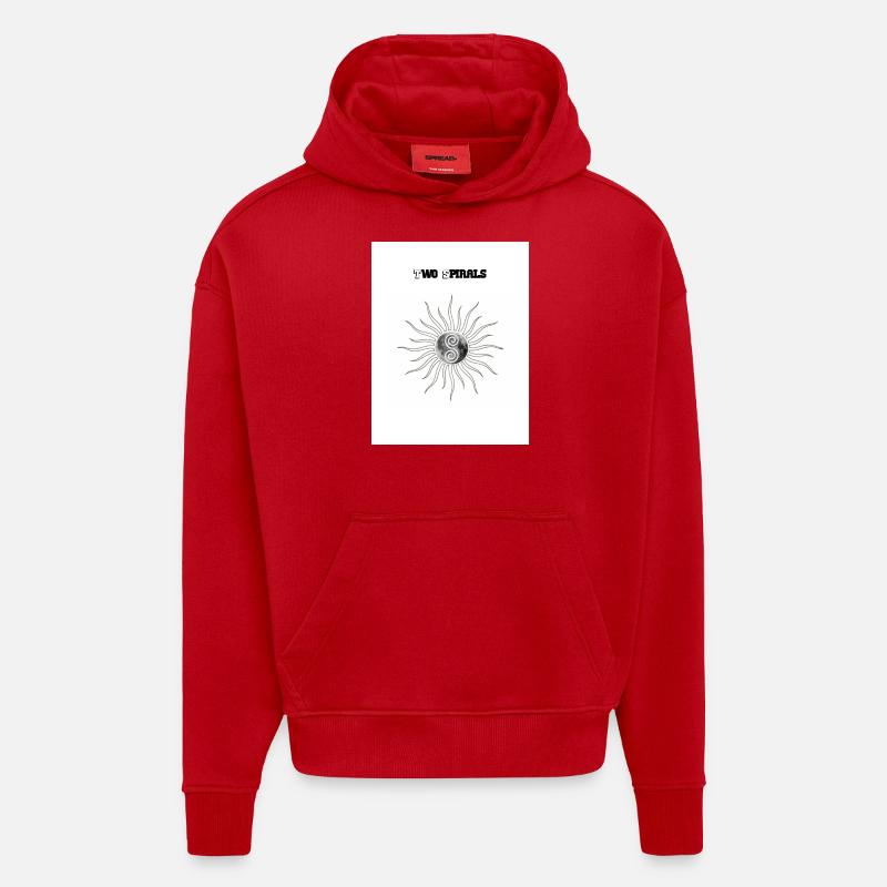 Zwei Spiralen - Kunst 2 - Hoodie- made by SPREAD  - Rot