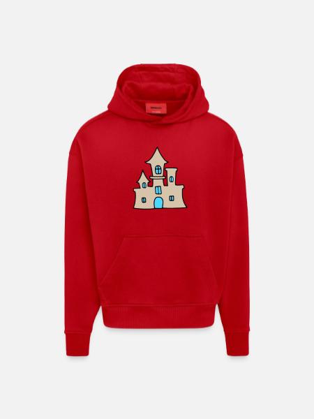 Sandcastle - beach summer - Hoodie- made by SPREAD  - red