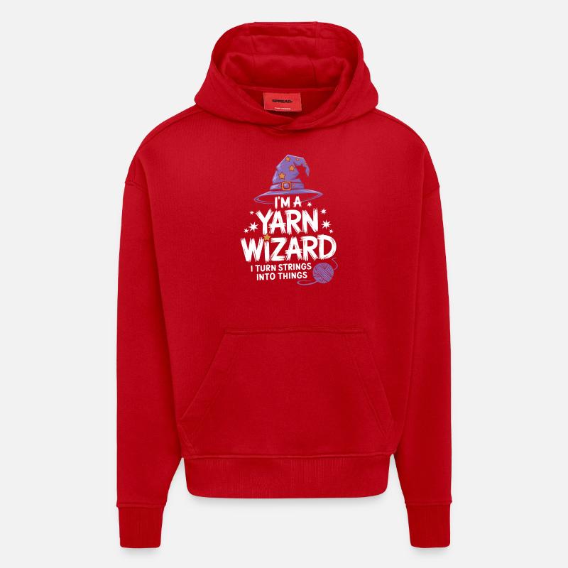 Unleash creativity with wool - Hoodie- made by SPREAD - red