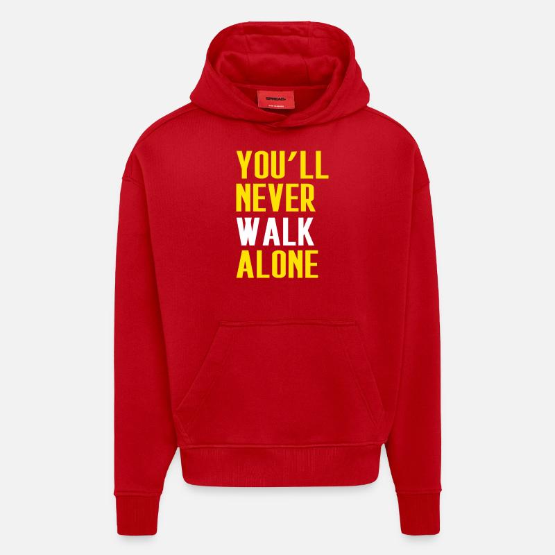 Never Walk Alone Dortmund - Hoodie- made by SPREAD  - Rot