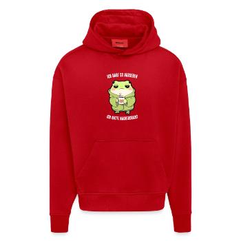 Ich Darf So Aussehen Kawaii Frosch Nachtschicht - Hoodie- made by SPREAD  - Rot - Vorne