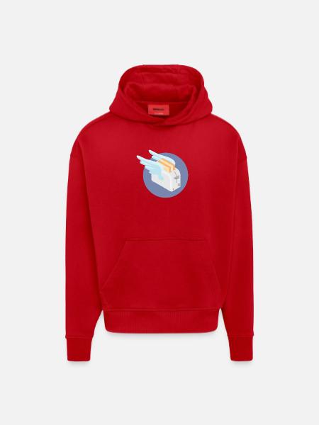 Fliegender Toaster - Hoodie- made by SPREAD  - Rot