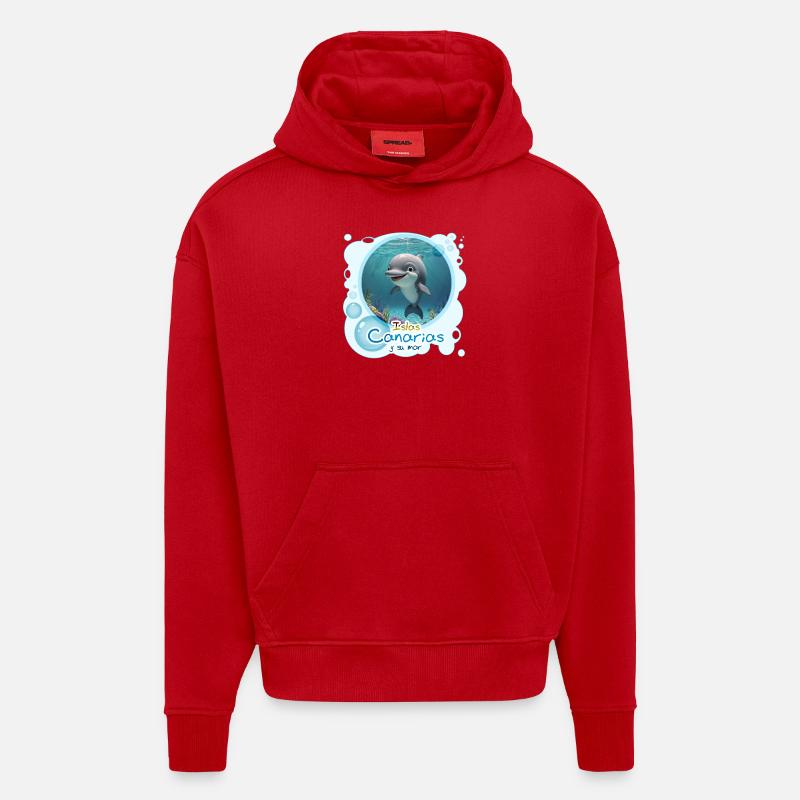 Delfin - Hoodie- made by SPREAD - Rot