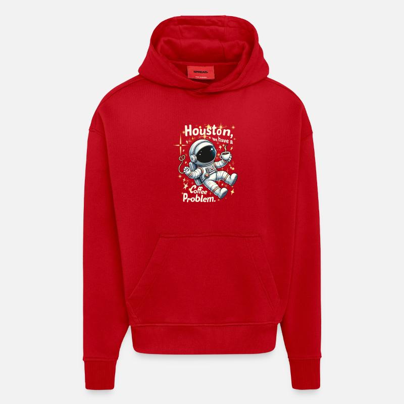 Coffee, Kaffee - lustiger Spruch - Hoodie- made by SPREAD  - Rot