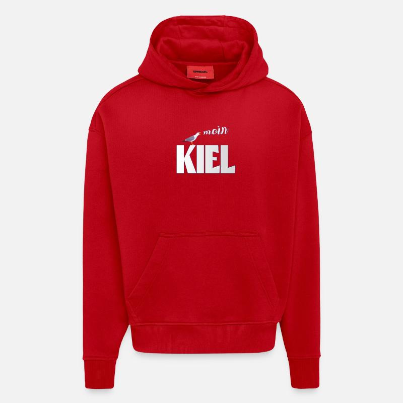 Kiel Möwe & Moin Design - Hoodie- made by SPREAD  - Rot