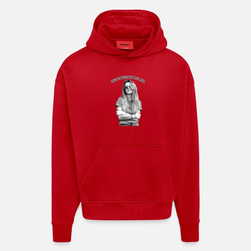 Liebe beginnt bei mir - Hoodie- made by SPREAD  - Rot
