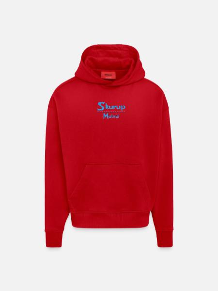 Skurup – Malmö Sky Blue Design - Hoodie- made by SPREAD  - red