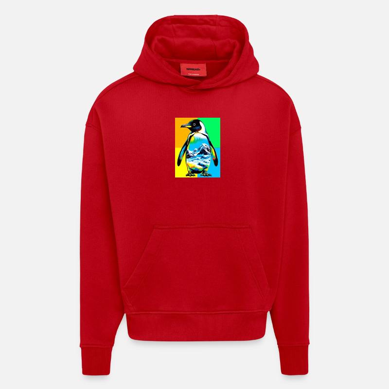 Pinguin - Hoodie- made by SPREAD  - Rot