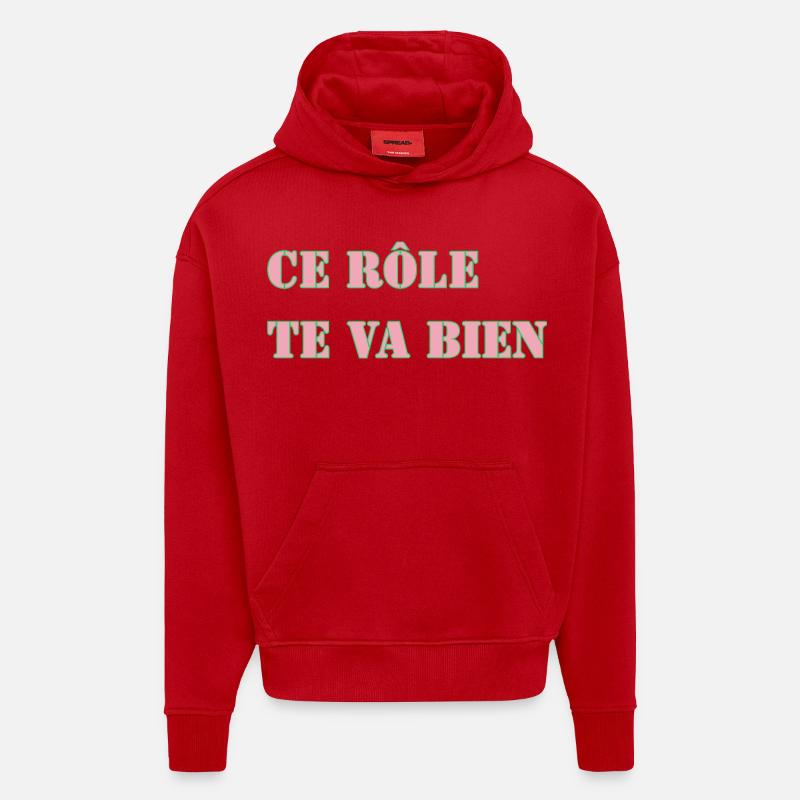 DIESE ROLLE PASST GUT ZU DIR - Hoodie- made by SPREAD  - Rot
