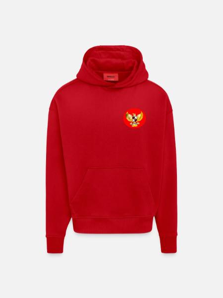 Indonesien sport liga Indonesien fodbold badminton - Heavyweight oversized organic hoodie made in EU - rød