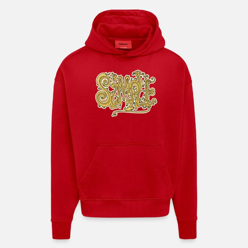 Graff Simple - Sweat à capuche bio épais oversize fabriqué en UE - rouge