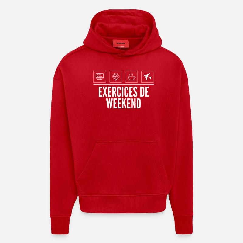 Weekend Exercises - Weekend Exercise - Hoodie- made by SPREAD - red