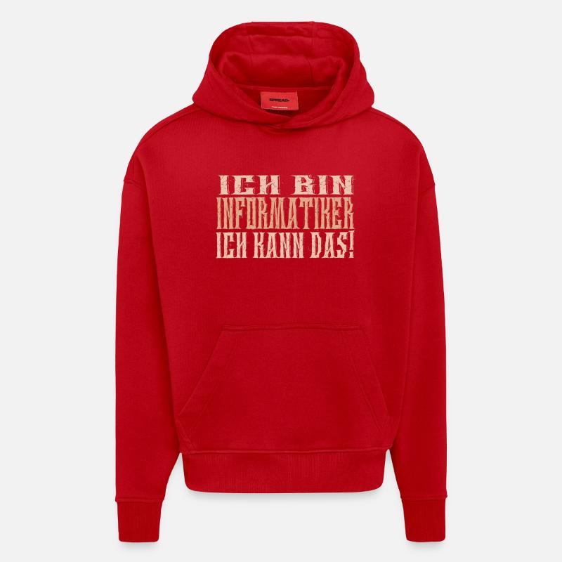 Ich bin Informatiker - Hoodie- made by SPREAD  - Rot