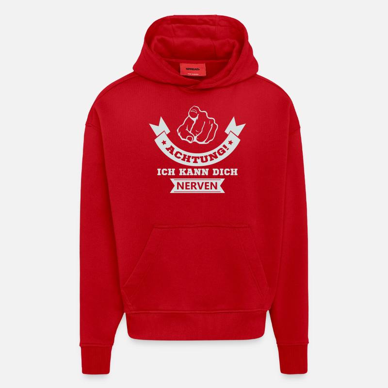 ich kann dich nerven - Hoodie- made by SPREAD - Rot
