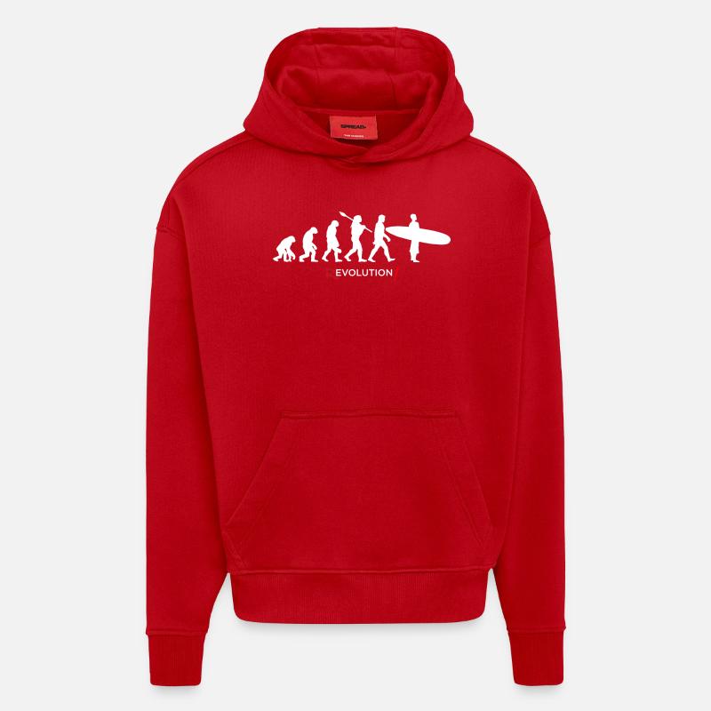 Revolution - Evolution Man Fun Twist07 - Hoodie- made by SPREAD  - Rot