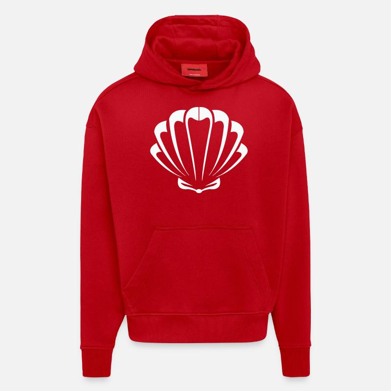 shell - Hoodie- made by SPREAD  - red