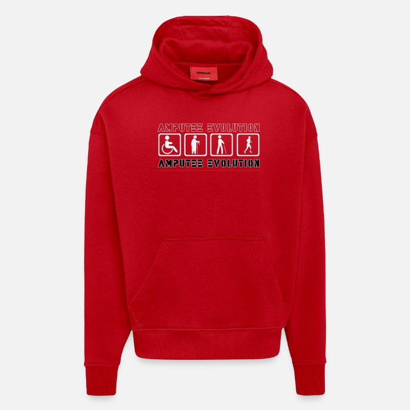 Amputee Evolution - Hoodie- made by SPREAD  - Rot