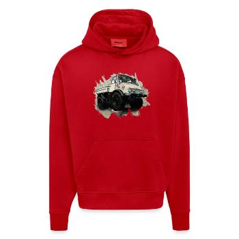 Unimog Oldi - Hoodie- made by SPREAD  - Rot - Vorne